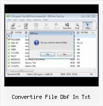 Free Dbf File Reader convertire file dbf in txt