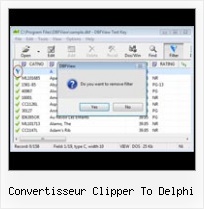 Delete Files From Dbf convertisseur clipper to delphi