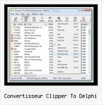 Excel Dbf Table convertisseur clipper to delphi