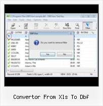 Dbf Edit Free convertor from xls to dbf