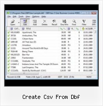 Readn Dbf Visual Foxpro create csv from dbf