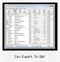 Excel Import Dbf 852 csv export to dbf