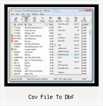 Open Foxpro Dbf Files csv file to dbf