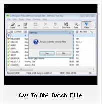 Javascript Information Dialog csv to dbf batch file