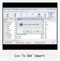 Dbf File Program csv to dbf import