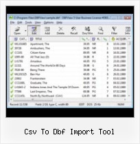 Edit Dbf Program csv to dbf import tool