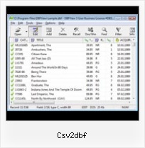 Export Access To Dbase csv2dbf