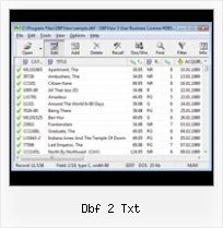 Opening Dbf File dbf 2 txt