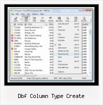 Software For Dbf dbf column type create