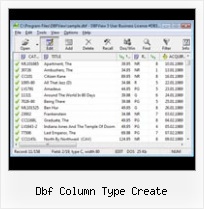 Xls Into Dbf Converter dbf column type create