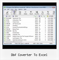 Dbf Export Format dbf coverter to excel