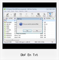 Excel 2007 Dbf dbf en txt