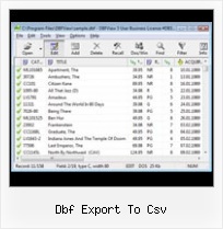 Dbf Edit Download dbf export to csv