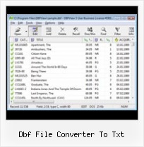 Xls dbf file converter to txt
