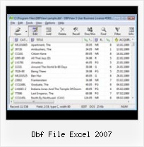 Csv2dbf dbf file excel 2007