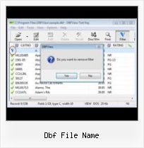 Dbf Format File dbf file name