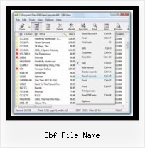 Opening A Dbf dbf file name