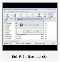 Save Xml As Dbf dbf file name length