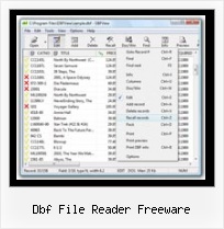 Dbf Tor Excel dbf file reader freeware