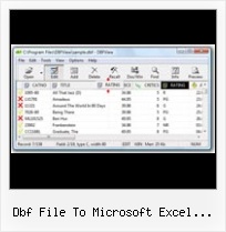 Read Dbf Java dbf file to microsoft excel converter