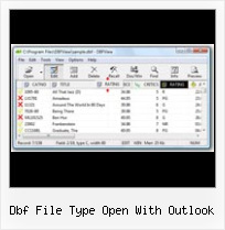 How Open Dbf dbf file type open with outlook