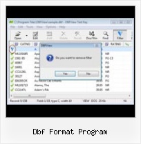 Delete Dbf Record dbf format program