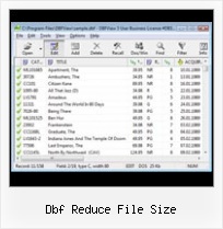 Opening Dbf File Format dbf reduce file size