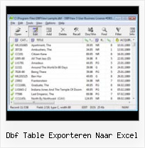 Xlsx As Dbf dbf table exporteren naar excel