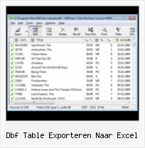 Dtf Editor dbf table exporteren naar excel