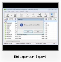 Batch File Commands dbfexporter import