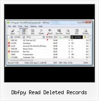 Download Dbf Editor dbfpy read deleted records