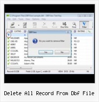 Dbf Extension delete all record from dbf file