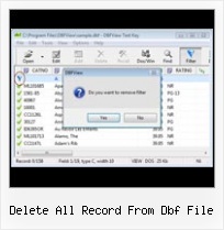 импорт Csv в Dbf delete all record from dbf file