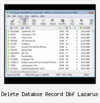 Exporting Data From Access delete databse record dbf lazarus
