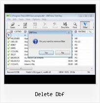 Microsoft Excel Dbf Editor delete dbf