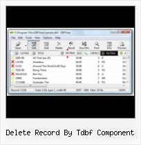 Export Dbf Using Microsoft Foxpro delete record by tdbf component