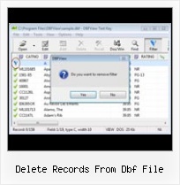 Export Excel Spreadsheet To Dbf delete records from dbf file