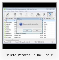 Dbf Edutor delete records in dbf table
