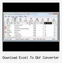 Opne Dbf download excel to dbf converter