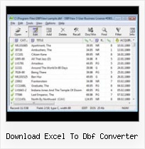 Extract Dbf To Excell download excel to dbf converter