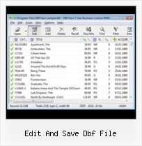 Convertire File Excel In Dbf edit and save dbf file