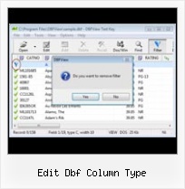 Windows Dbf Reader edit dbf column type
