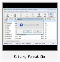 Extension Dbf editing format dbf