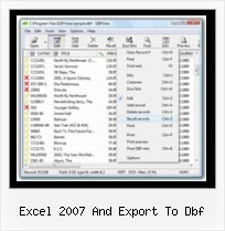 Free Xlsx To Dbf excel 2007 and export to dbf