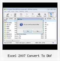 Delete Dbf excel 2007 convert to dbf