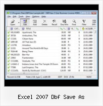 Excle Do Dbf excel 2007 dbf save as