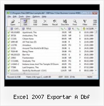Free Dbf File Reader excel 2007 exportar a dbf