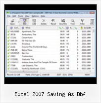 Foxpro Open Dbf excel 2007 saving as dbf