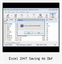 Convert Excel To Dbf Free excel 2007 saving as dbf