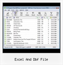 Fox Dbf Viewer excel and dbf file